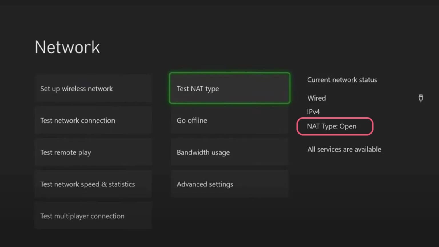Open Nat Type on Xbox