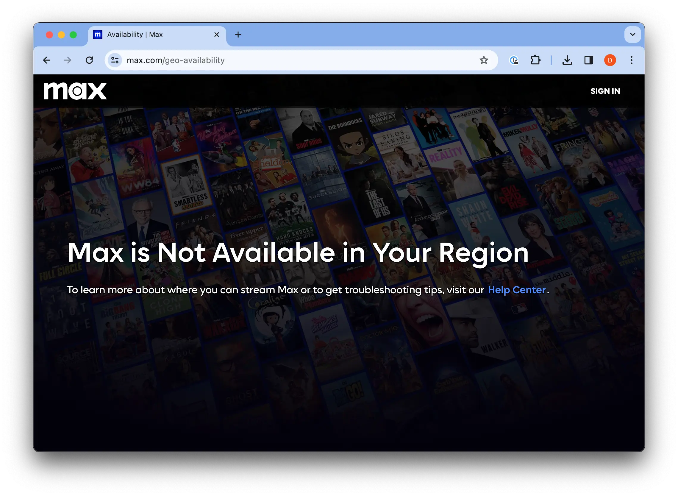 HBO Max Is Not Available in Your Region
Notification